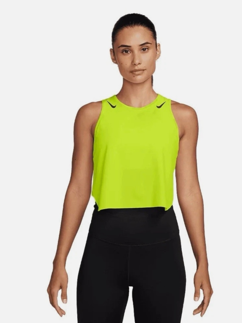 Nike | AeroSwift ADV Cropped Running Neon Tank Top Womens